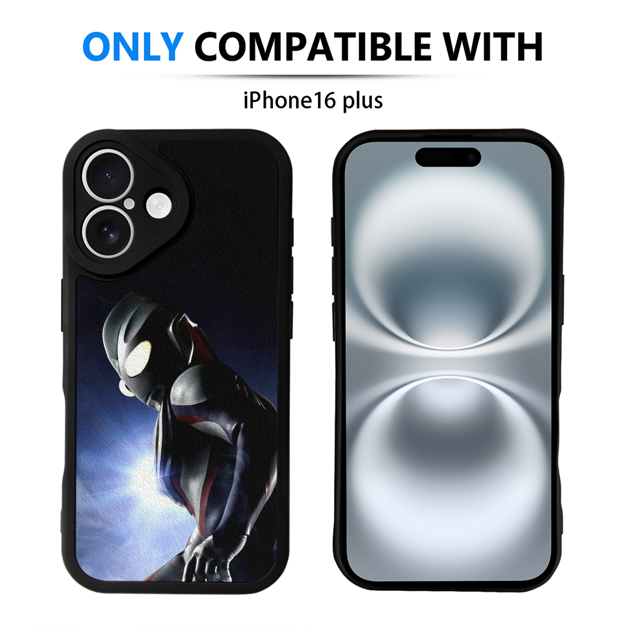 （画像用） ウルトラマン Ultraman 【iPhone 16シリーズ対応】シリコンスマホケース（レザー調） 材質：シリコン